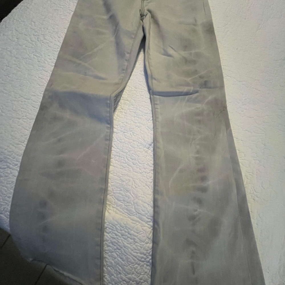 J Brand Light Gray Julia high rise crop FLARE size 26